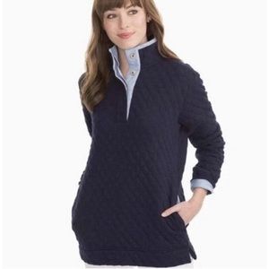 SOUTHERN TIDE Quilted Pullover Nautical Navy BRAND NEW WITH TAG